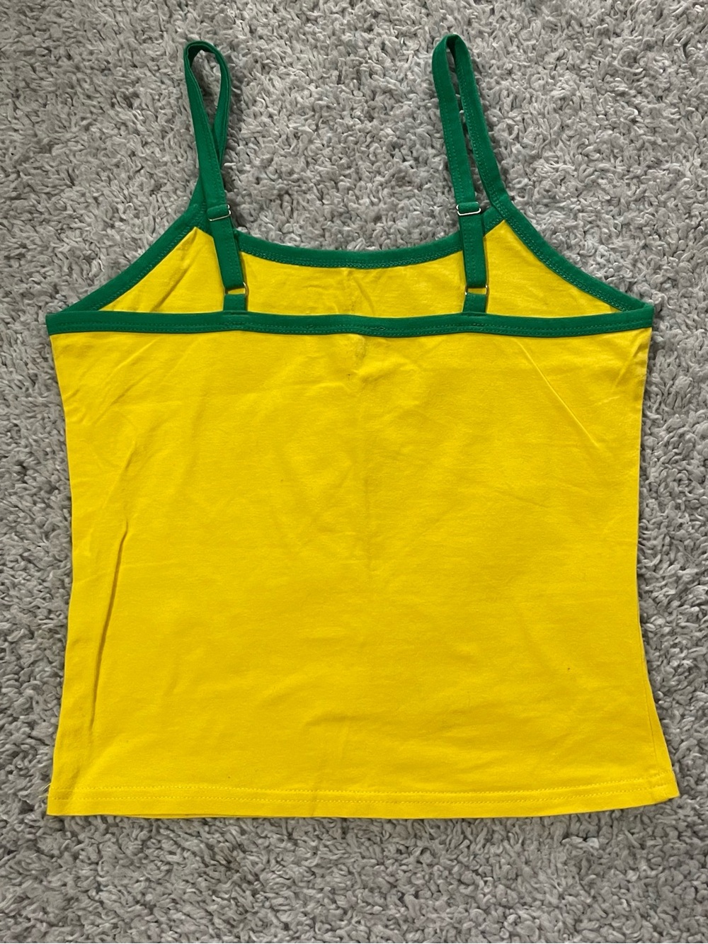 Edikted Brasil Yellow & Green Spaghetti Strap Tank Top - Picture 3 of 5
